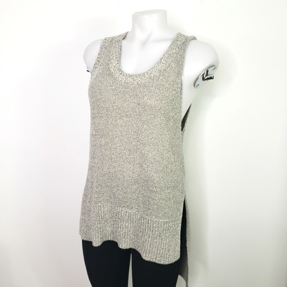 Banana Republic sleeveless sweater oversized high low gray XS - Picture 1 of 7